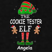 Personalized Cookie Tester Elf Family Matching Charismas Custom Name Ladies PosiCharge Tri-Blend Wicking Tank