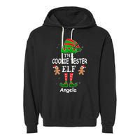 Personalized Cookie Tester Elf Family Matching Charismas Custom Name Garment-Dyed Fleece Hoodie