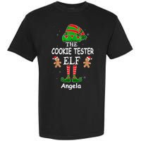 Personalized Cookie Tester Elf Family Matching Charismas Custom Name Garment-Dyed Heavyweight T-Shirt