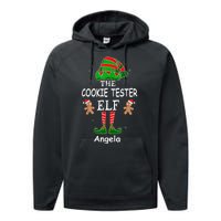 Personalized Cookie Tester Elf Family Matching Charismas Custom Name Performance Fleece Hoodie