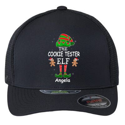 Personalized Cookie Tester Elf Family Matching Charismas Custom Name Flexfit Unipanel Trucker Cap