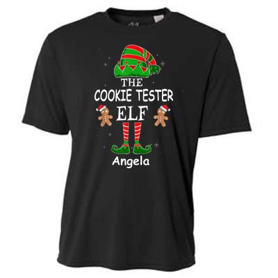 Personalized Cookie Tester Elf Family Matching Charismas Custom Name Cooling Performance Crew T-Shirt