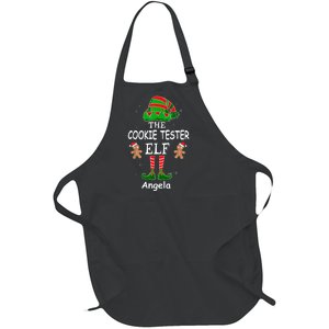 Personalized Cookie Tester Elf Family Matching Charismas Custom Name Full-Length Apron With Pockets