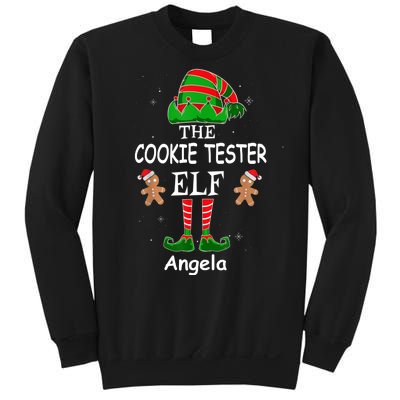 Personalized Cookie Tester Elf Family Matching Charismas Custom Name Sweatshirt