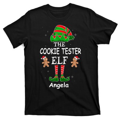 Personalized Cookie Tester Elf Family Matching Charismas Custom Name T-Shirt