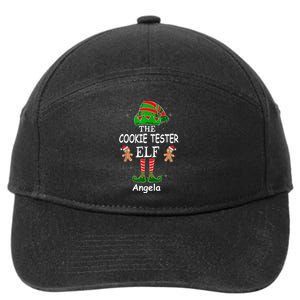 Personalized Cookie Tester Elf Family Matching Charismas Custom Name 7-Panel Snapback Hat