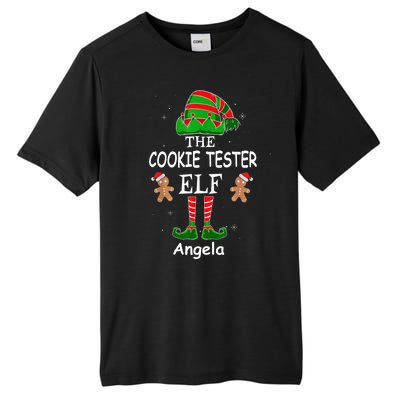 Personalized Cookie Tester Elf Family Matching Charismas Custom Name Tall Fusion ChromaSoft Performance T-Shirt