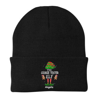Personalized Cookie Tester Elf Family Matching Charismas Custom Name Knit Cap Winter Beanie