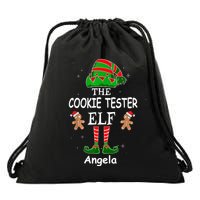 Personalized Cookie Tester Elf Family Matching Charismas Custom Name Drawstring Bag