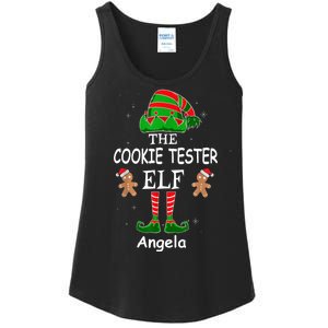 Personalized Cookie Tester Elf Family Matching Charismas Custom Name Ladies Essential Tank