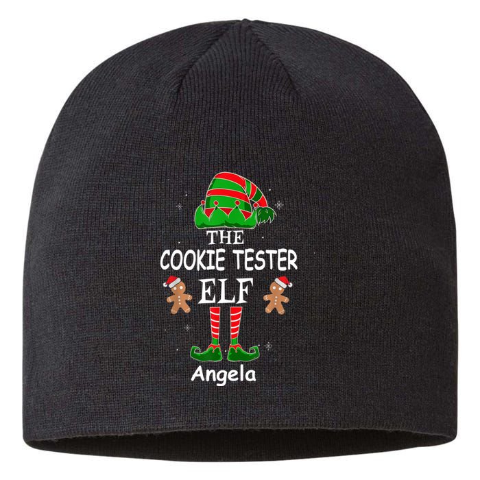 Personalized Cookie Tester Elf Family Matching Charismas Custom Name Sustainable Beanie