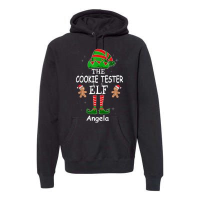 Personalized Cookie Tester Elf Family Matching Charismas Custom Name Premium Hoodie