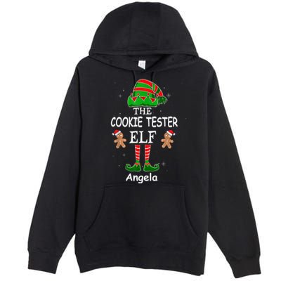 Personalized Cookie Tester Elf Family Matching Charismas Custom Name Premium Pullover Hoodie