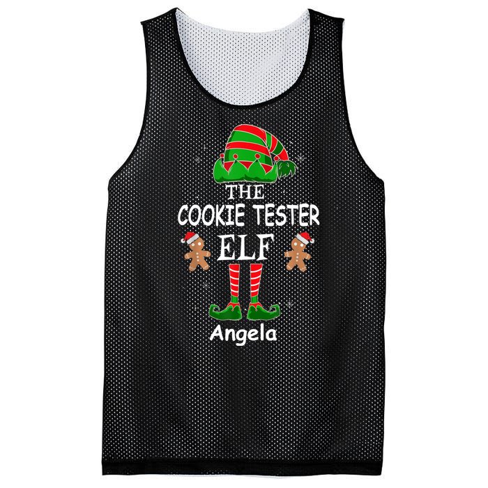 Personalized Cookie Tester Elf Family Matching Charismas Custom Name Mesh Reversible Basketball Jersey Tank