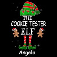 Personalized Cookie Tester Elf Family Matching Charismas Custom Name Metallic Star Ornament