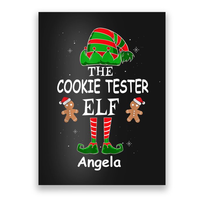 Personalized Cookie Tester Elf Family Matching Charismas Custom Name Poster