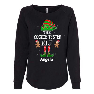 Personalized Cookie Tester Elf Family Matching Charismas Custom Name Womens California Wash Sweatshirt