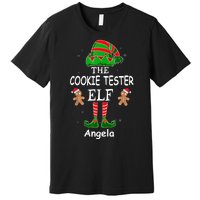 Personalized Cookie Tester Elf Family Matching Charismas Custom Name Premium T-Shirt