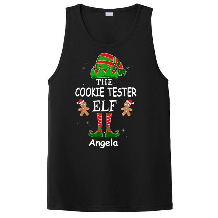 Personalized Cookie Tester Elf Family Matching Charismas Custom Name PosiCharge Competitor Tank