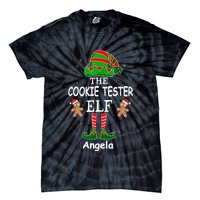 Personalized Cookie Tester Elf Family Matching Charismas Custom Name Tie-Dye T-Shirt