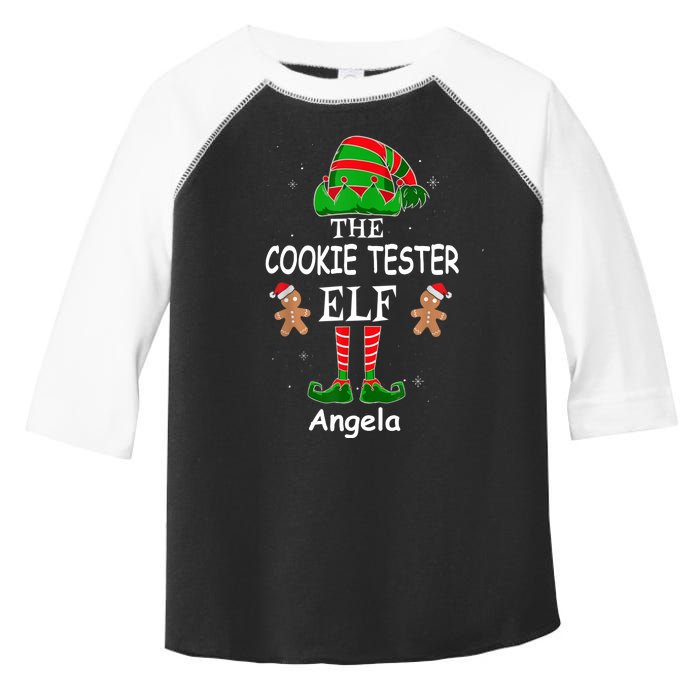 Personalized Cookie Tester Elf Family Matching Charismas Custom Name Toddler Fine Jersey T-Shirt