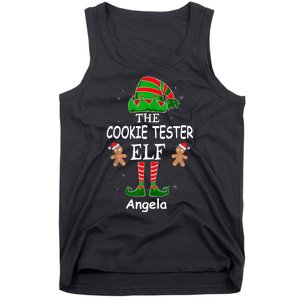 Personalized Cookie Tester Elf Family Matching Charismas Custom Name Tank Top