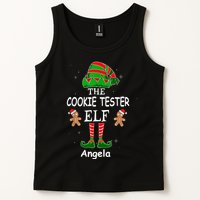 Personalized Cookie Tester Elf Family Matching Charismas Custom Name Tank Top