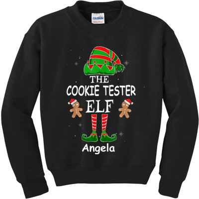 Personalized Cookie Tester Elf Family Matching Charismas Custom Name Kids Sweatshirt
