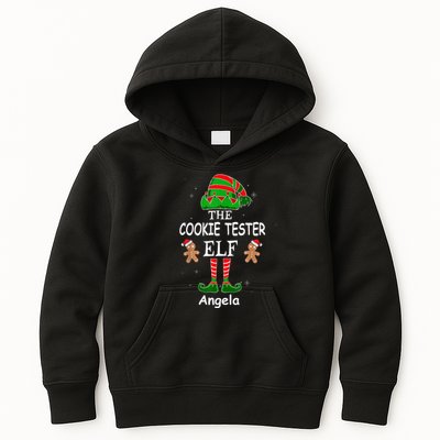 Personalized Cookie Tester Elf Family Matching Charismas Custom Name Kids Hoodie
