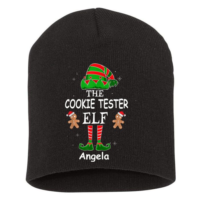 Personalized Cookie Tester Elf Family Matching Charismas Custom Name Short Acrylic Beanie