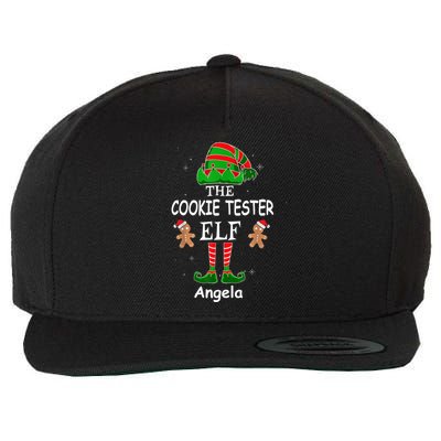 Personalized Cookie Tester Elf Family Matching Charismas Custom Name Wool Snapback Cap