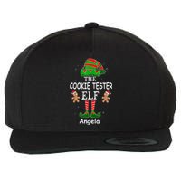 Personalized Cookie Tester Elf Family Matching Charismas Custom Name Wool Snapback Cap