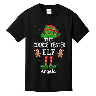 Personalized Cookie Tester Elf Family Matching Charismas Custom Name Kids T-Shirt