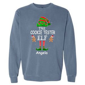 Personalized Cookie Tester Elf Family Matching Charismas Custom Name Garment-Dyed Sweatshirt