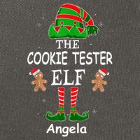 Personalized Cookie Tester Elf Family Matching Charismas Custom Name Cotton Canvas Backpack