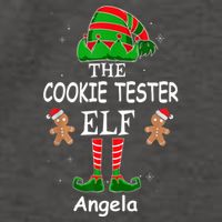 Personalized Cookie Tester Elf Family Matching Charismas Custom Name Vector Backpack