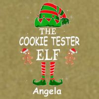 Personalized Cookie Tester Elf Family Matching Charismas Custom Name Garment-Dyed Women's Muscle Tee