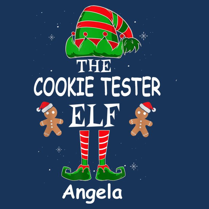 Personalized Cookie Tester Elf Family Matching Charismas Custom Name Infant Baby Jersey Bodysuit