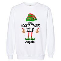 Personalized Cookie Tester Elf Family Matching Charismas Custom Name Garment-Dyed Sweatshirt