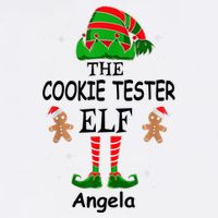 Personalized Cookie Tester Elf Family Matching Charismas Custom Name Garment-Dyed Sweatshirt
