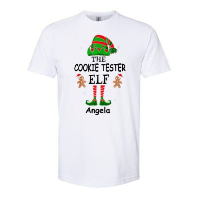 Personalized Cookie Tester Elf Family Matching Charismas Custom Name Softstyle® CVC T-Shirt