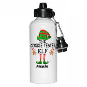 Personalized Cookie Tester Elf Family Matching Charismas Custom Name Aluminum Water Bottle