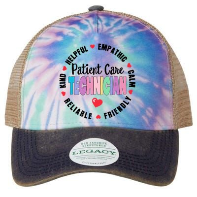 Patient Care Technician Appreciation Week Healthcare Workers Gift Legacy Tie Dye Trucker Hat