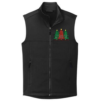 Plaid Christmas Trees Joy To The World Meaningful Gift Collective Smooth Fleece Vest