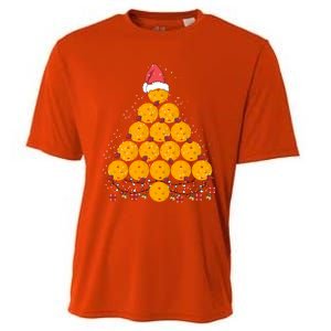 Pickleball Christmas Tree Outfit Xmas Cute Gift Cooling Performance Crew T-Shirt