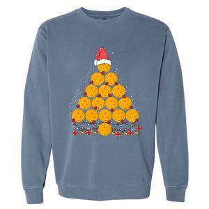 Pickleball Christmas Tree Outfit Xmas Cute Gift Garment-Dyed Sweatshirt