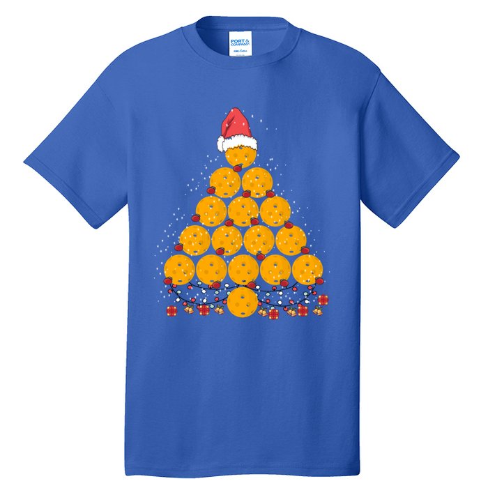 Pickleball Christmas Tree Outfit Xmas Cute Gift Tall T-Shirt