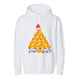 Pickleball Christmas Tree Outfit Xmas Cute Gift Garment-Dyed Fleece Hoodie