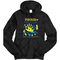 Proud Cousin T21 World Down Syndrome Awareness Day Ribbon Gift Tie Dye Hoodie