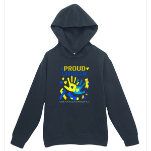 Proud Cousin T21 World Down Syndrome Awareness Day Ribbon Gift Urban Pullover Hoodie